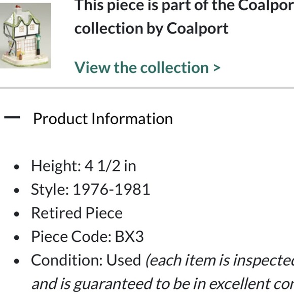 Coalport Cottages by COALPORT Charming Ceramic House Figurine Bridge House - Picture 5 of 5